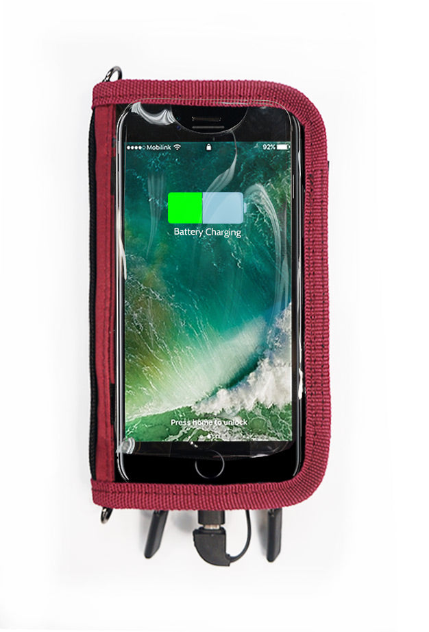<A 000a001z8> Fungolia Smartphone Charging Pouch (Burgundy)