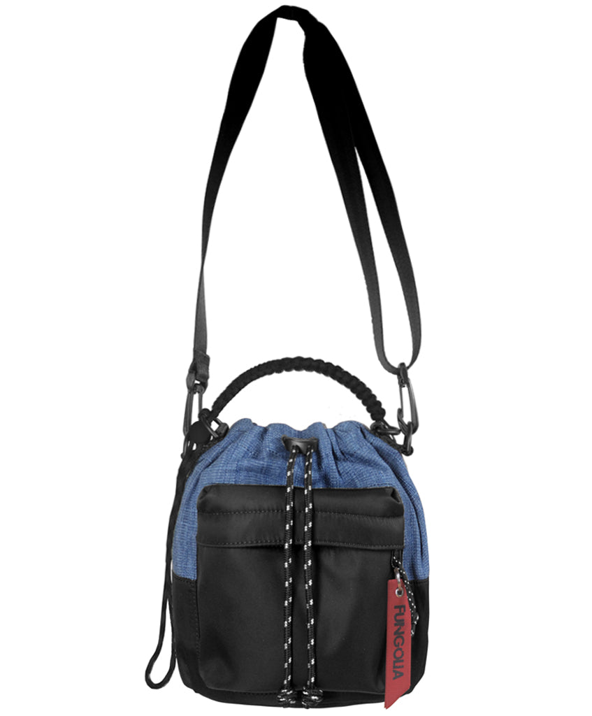 <A 000a001g02> Drawstring Chalk Bag (Denim/Black) (With KOVID-TEX Antimicrobial Lining)