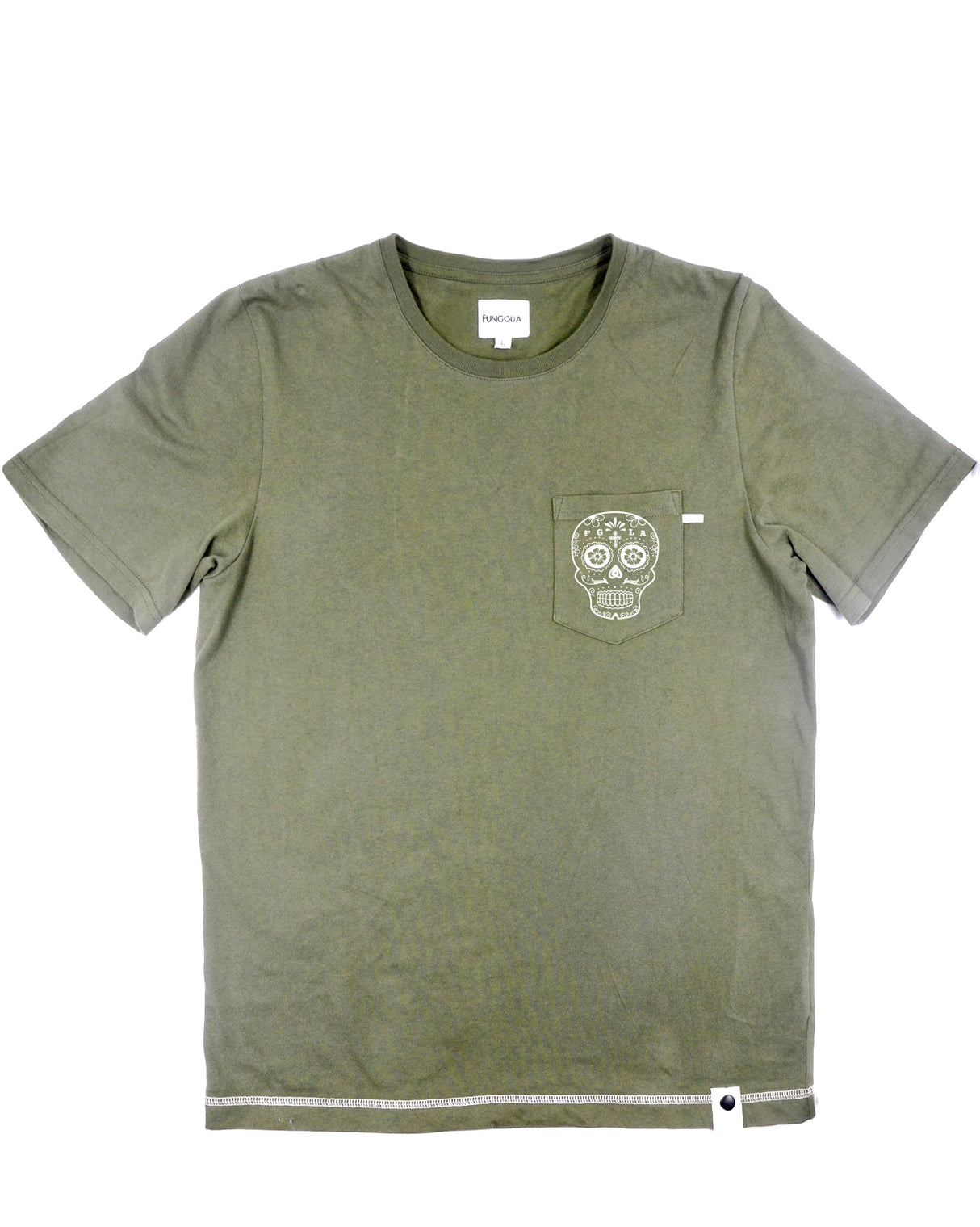 <A 001a22>Muse Pocket Tee - Military Green (Calavera)