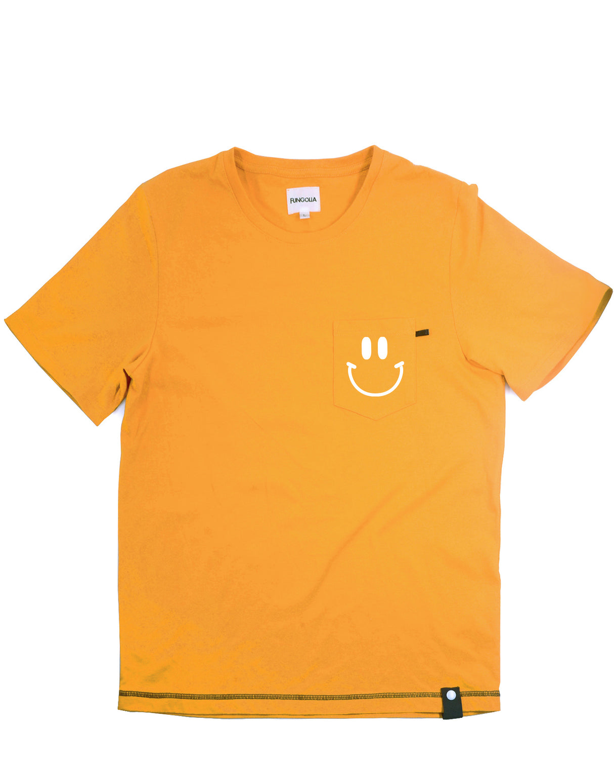 <A 057>Muse Pocket Tee - Mustard Yellow (Smiley Face)