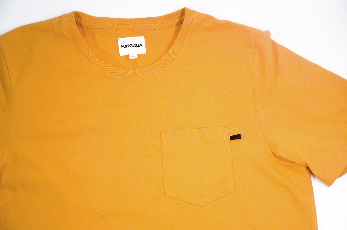 <A 062>Muse Pocket Tee - Mustard Yellow (Plain)