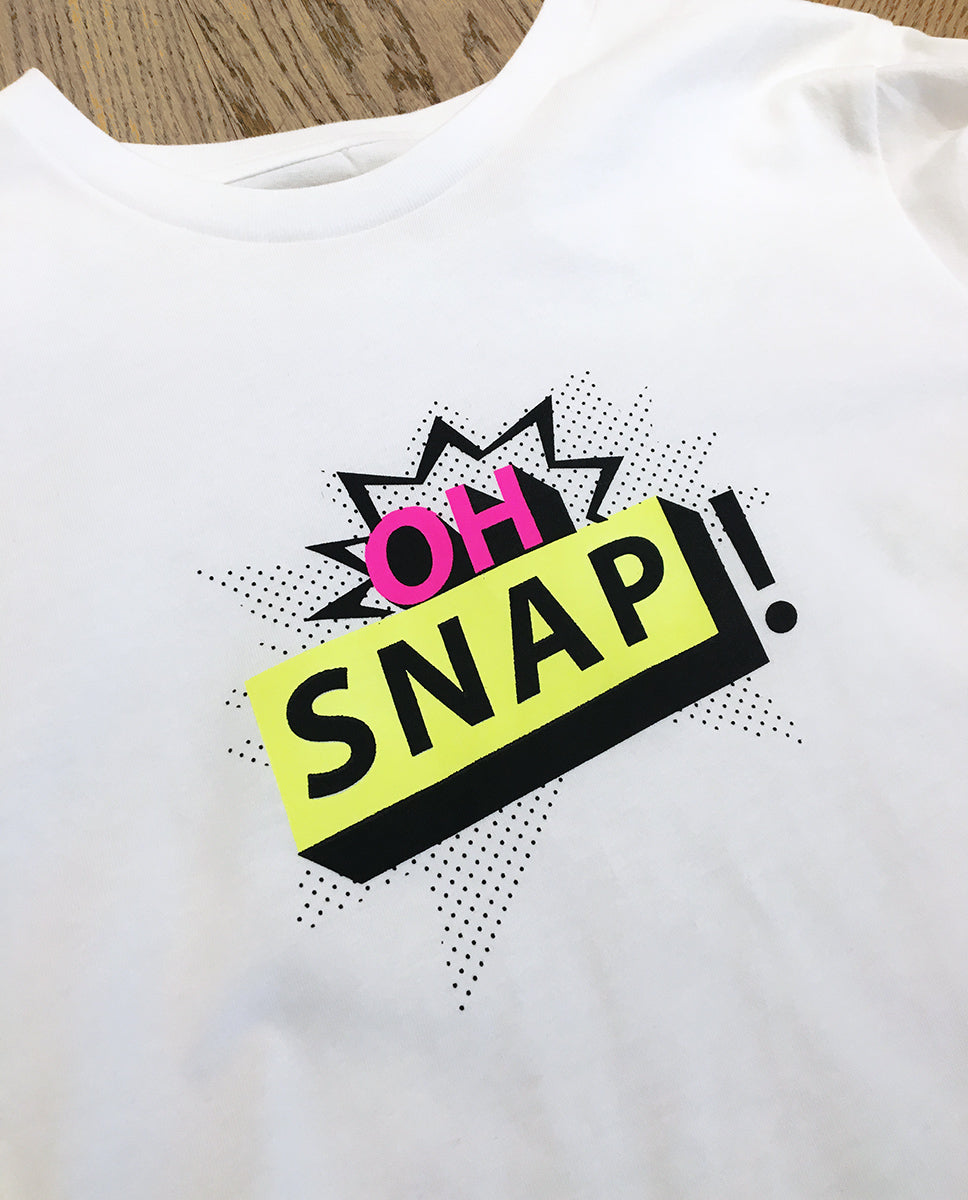 <A 001a06> Oh Snap! Tee (White)