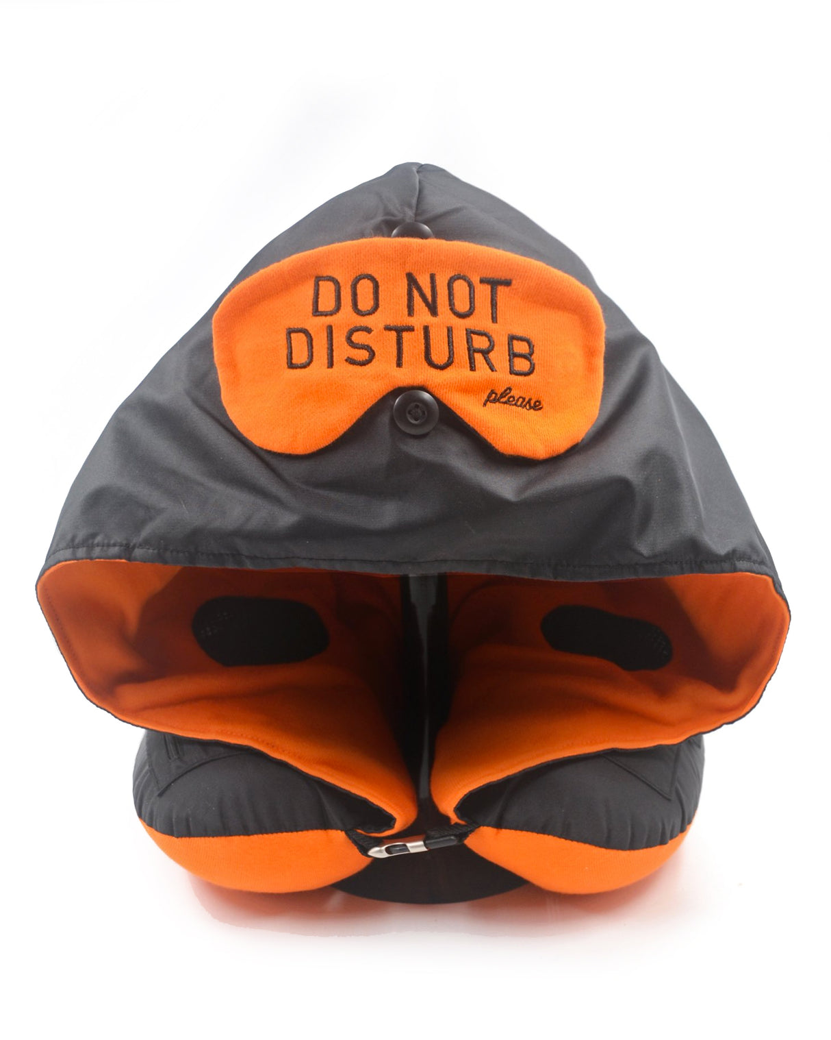 <A 001n>Fungolia MA-1 Memory Foam Travel Hoodie Pillow (black)