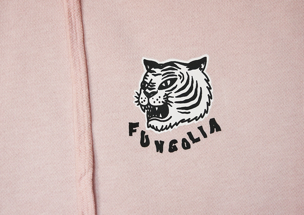 <A 000a109i>Fungolia Big Hood Fleece Hoodie - Forever Hungry (Light Pink)