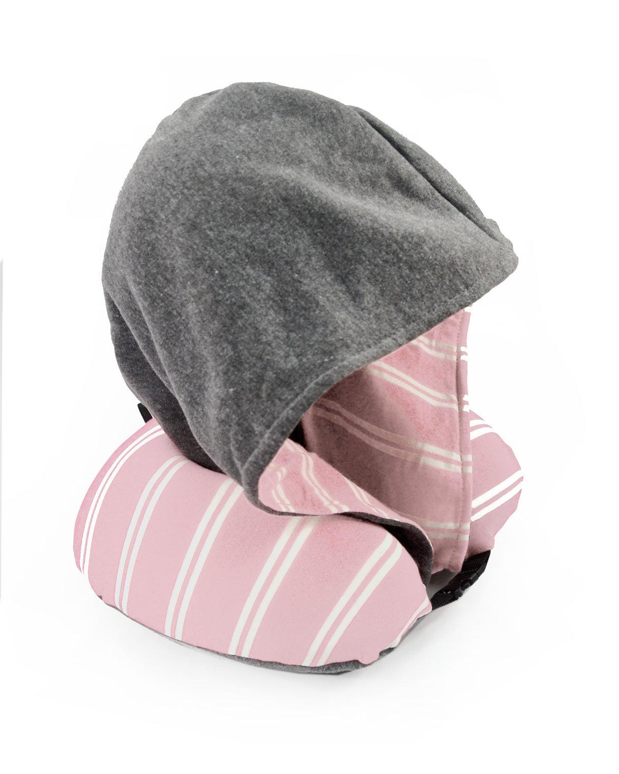 <A 000a64>Stripe Hoodie Pillow - Dirty Pink