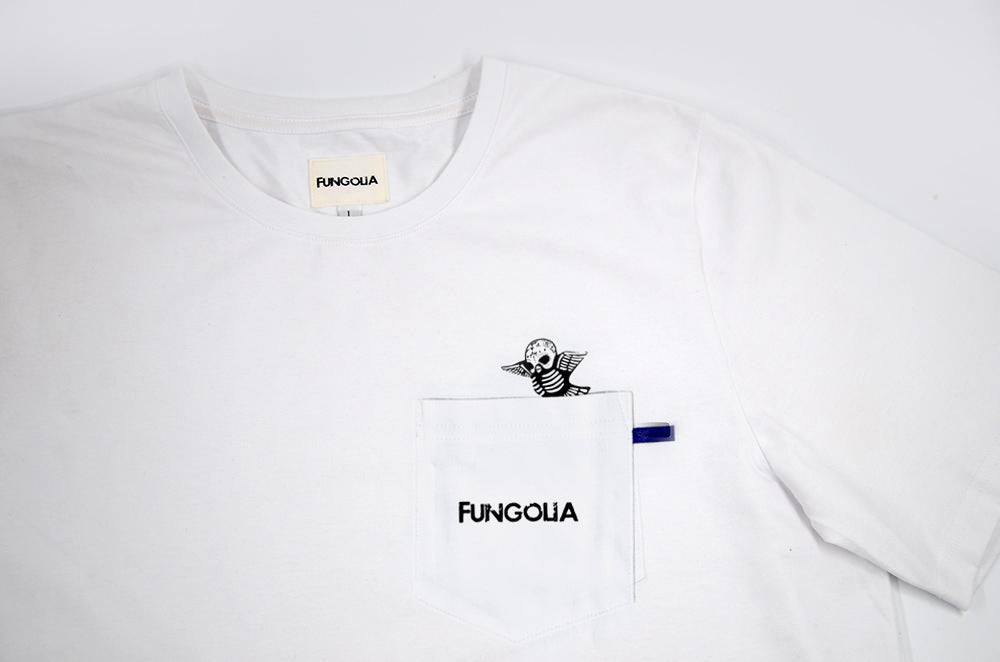 <A 001a25>Muse Pocket Tee - White (Birdy)