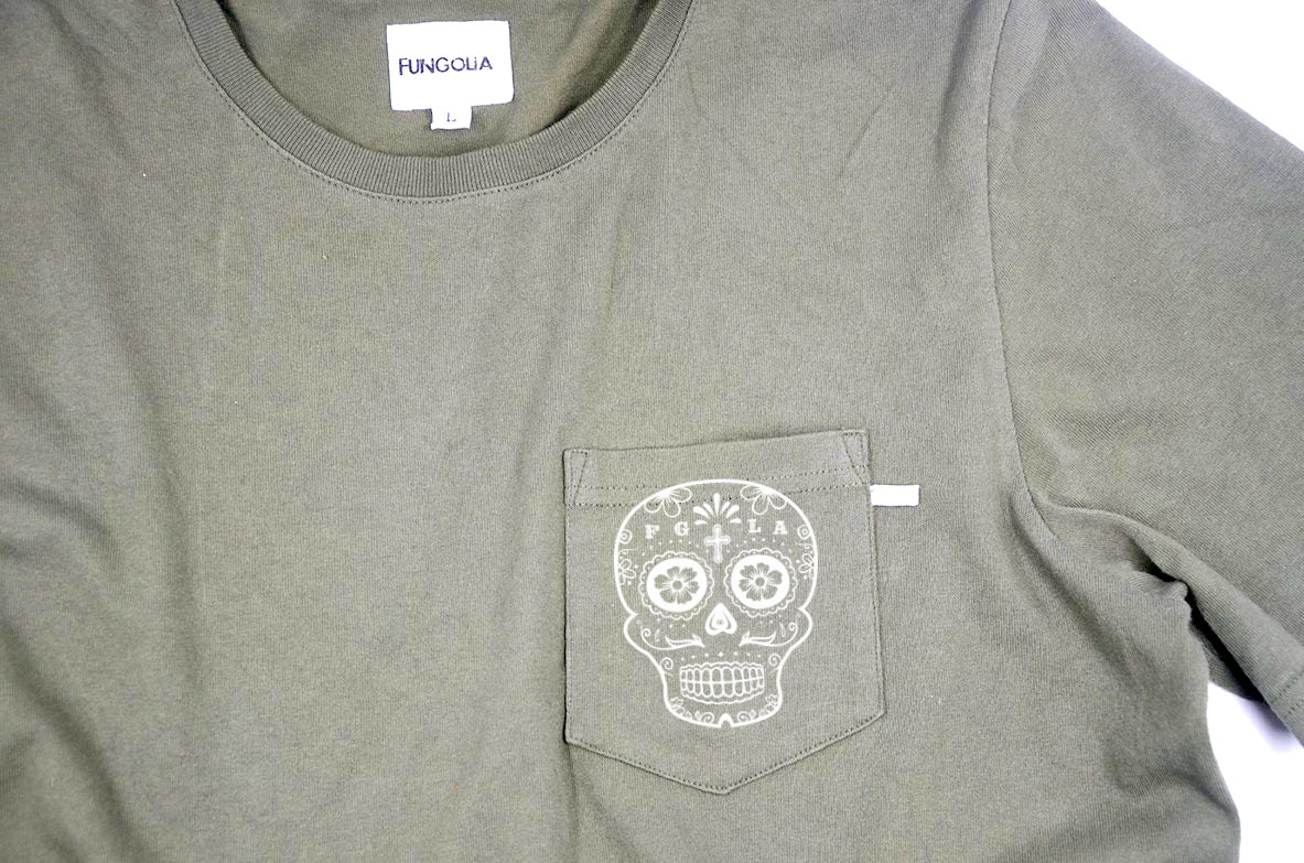 <A 001a22>Muse Pocket Tee - Military Green (Calavera)