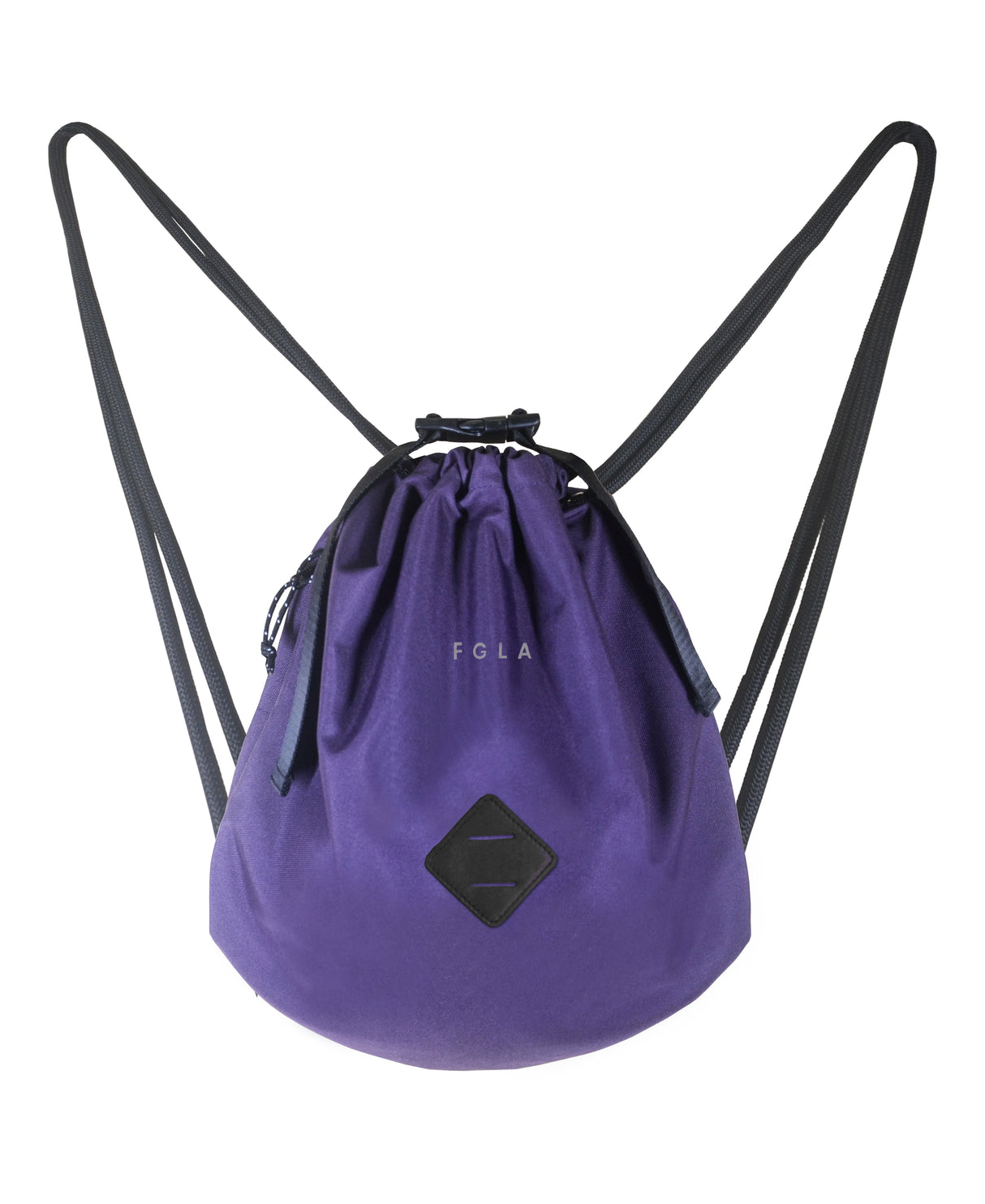 MID SIZE Premium drawstring backpack (Purple/Black)