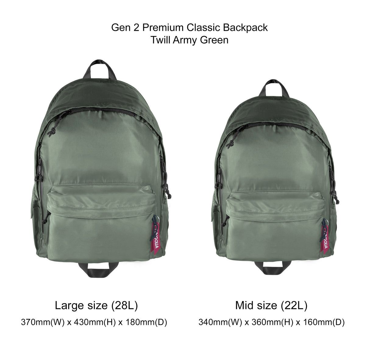 Gen 2 Premium Classic Backpack 28L - Large size (Twill Army Green)