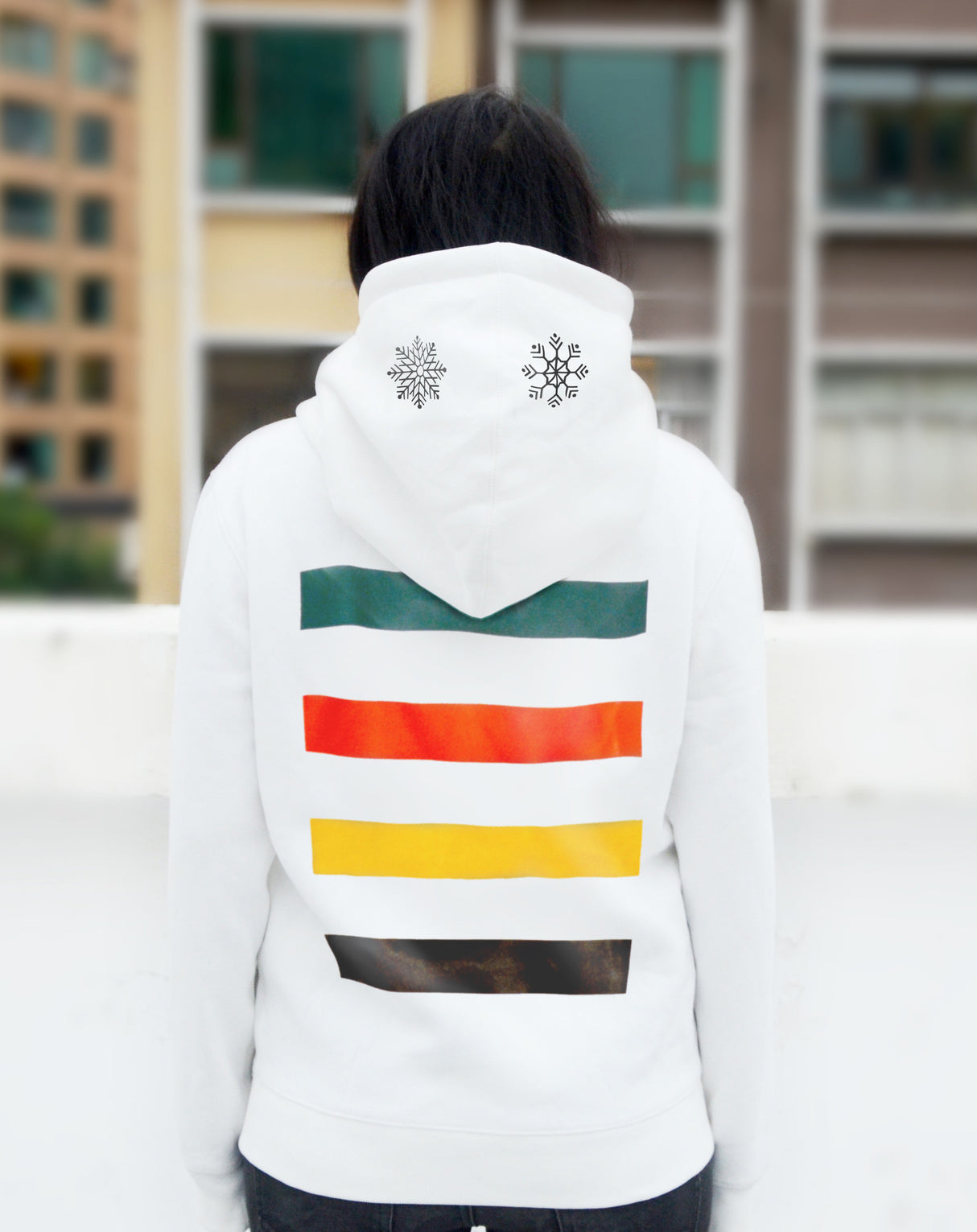 Fungolia fleece Hoodie - Snowy Country (White)
