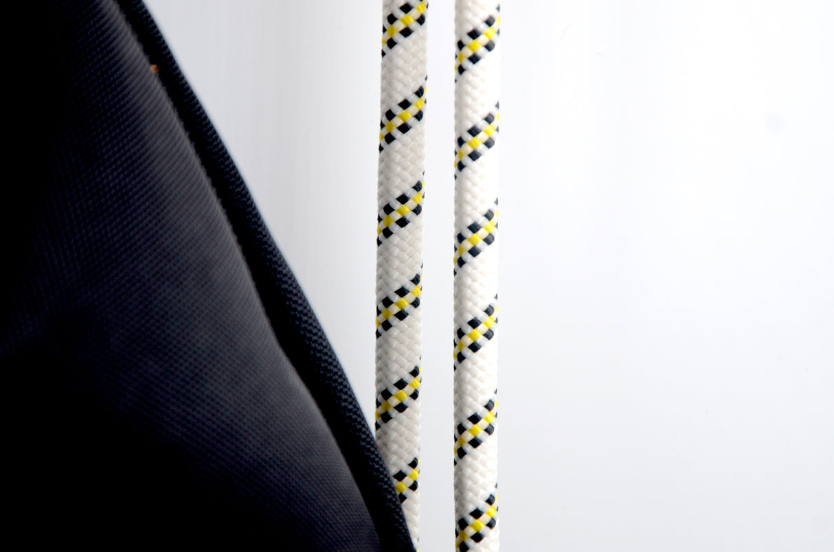 <A 001b1> Fungolia Premium drawstring backpack (Black/Yellow)