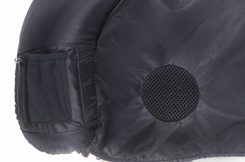 <A 001n>Fungolia MA-1 Memory Foam Travel Hoodie Pillow (black)