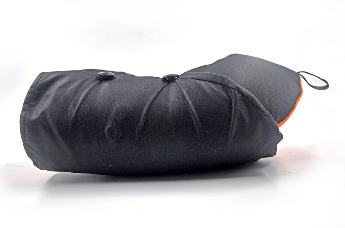 <A 001n>Fungolia MA-1 Memory Foam Travel Hoodie Pillow (black)