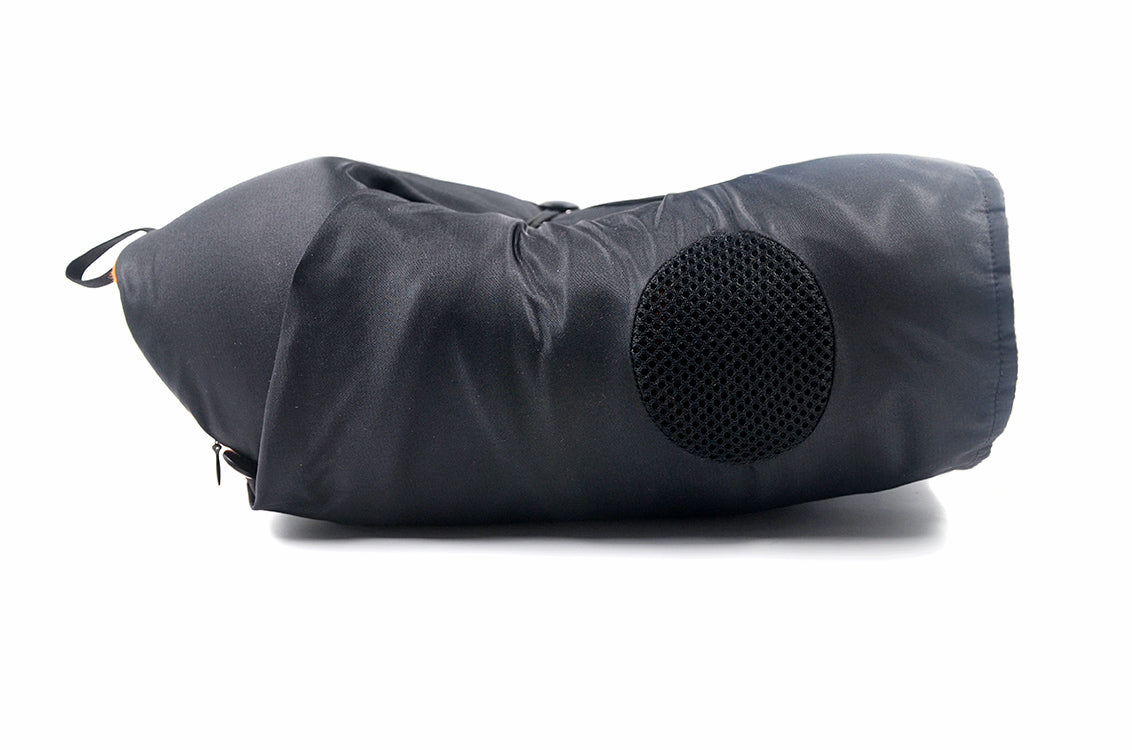 <A 001n>Fungolia MA-1 Memory Foam Travel Hoodie Pillow (black)