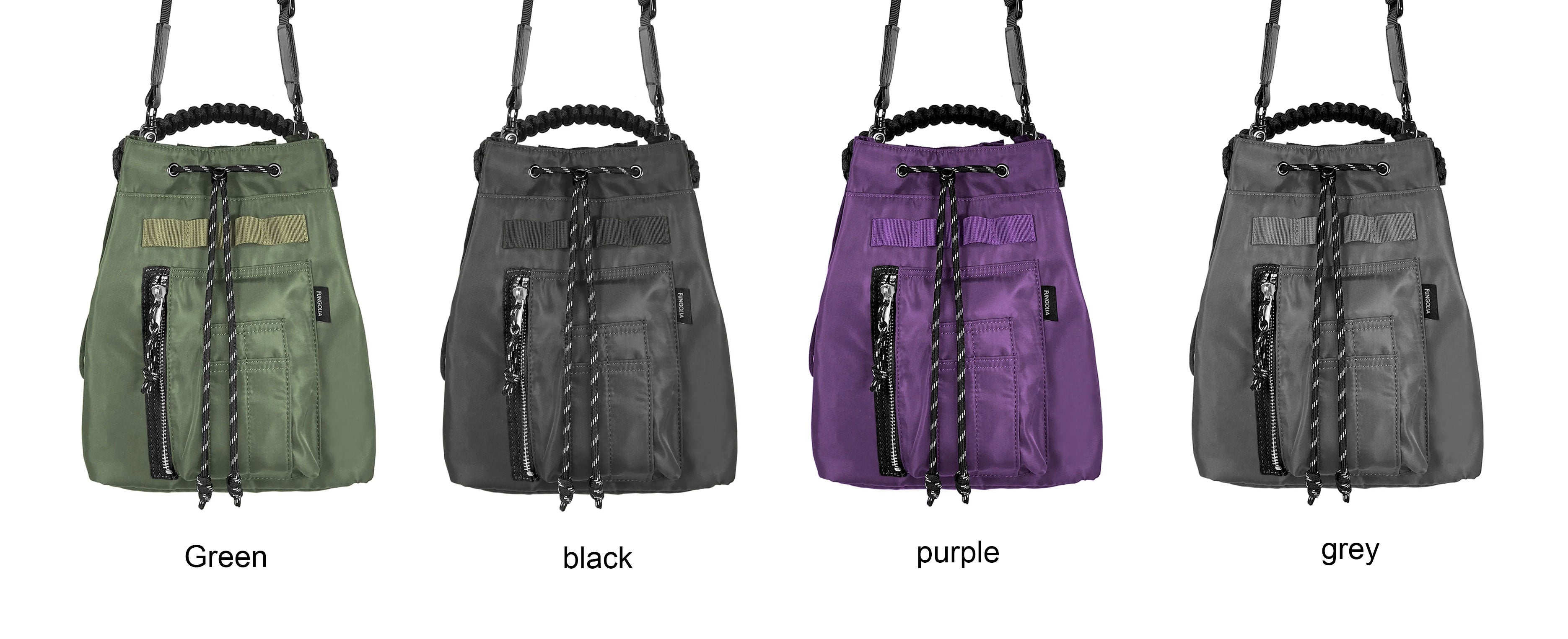 Drawstring Shoulder Pouch MA-1 MID SIZE 2 way drawstring Shoulder Bag - FUNGOLIA