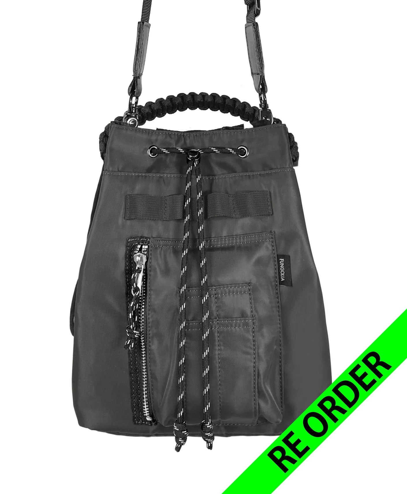 Drawstring Shoulder Pouch MA-1 MID SIZE 2 way drawstring Shoulder Bag - FUNGOLIA