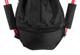 <A 000a001l03> LARGE SIZE Premium drawstring backpack (Black/Red)
