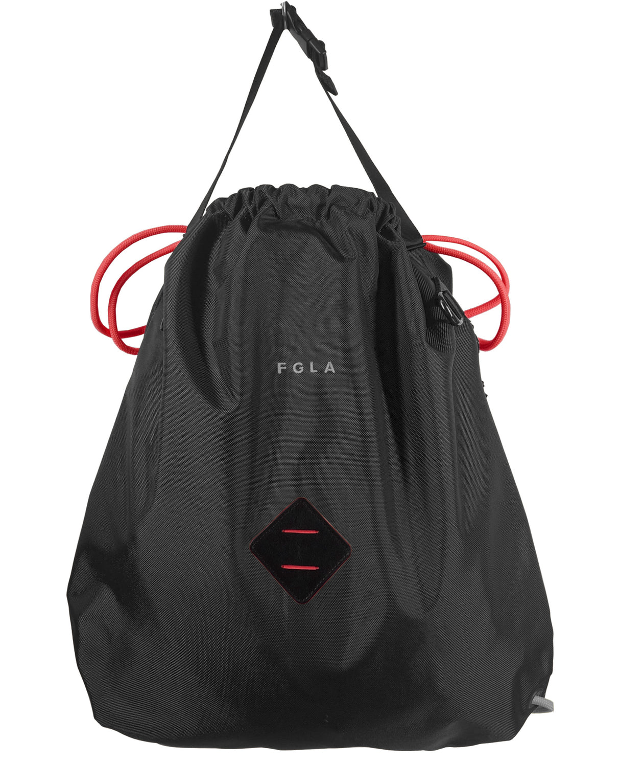 <A 000a001l03> LARGE SIZE Premium drawstring backpack (Black/Red)