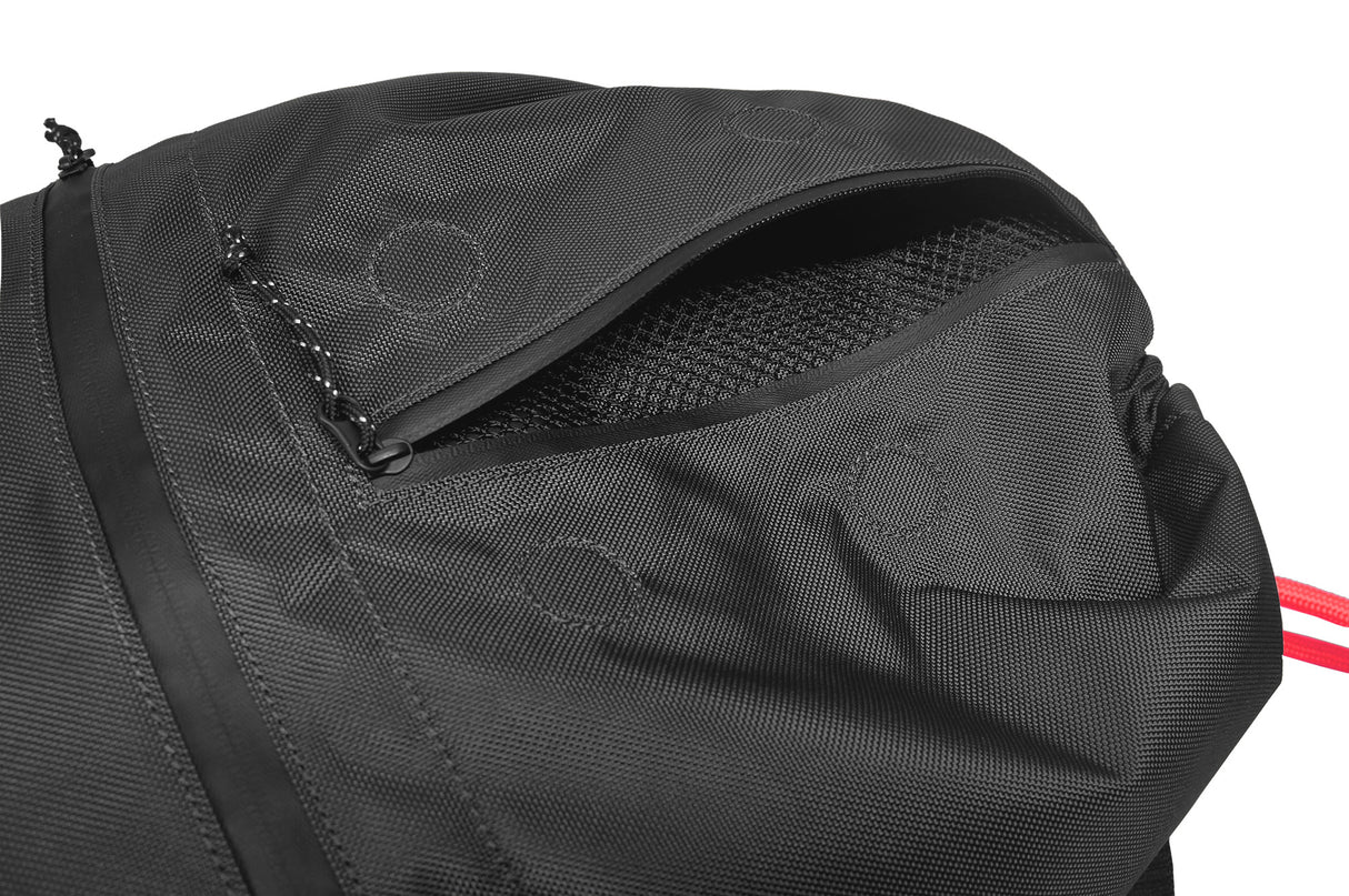 <A 000a001l03> LARGE SIZE Premium drawstring backpack (Black/Red)