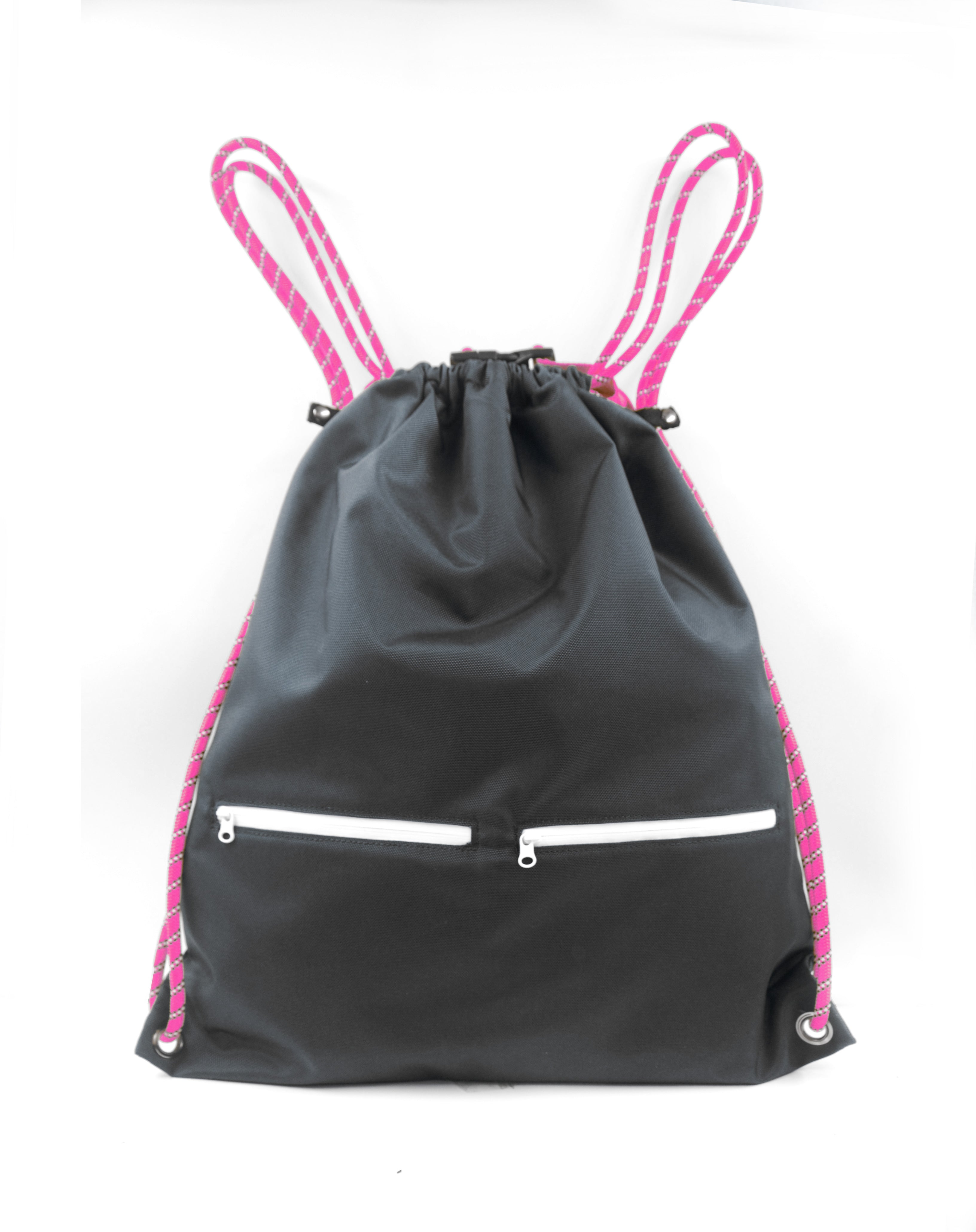 Black pink drawstring bag online