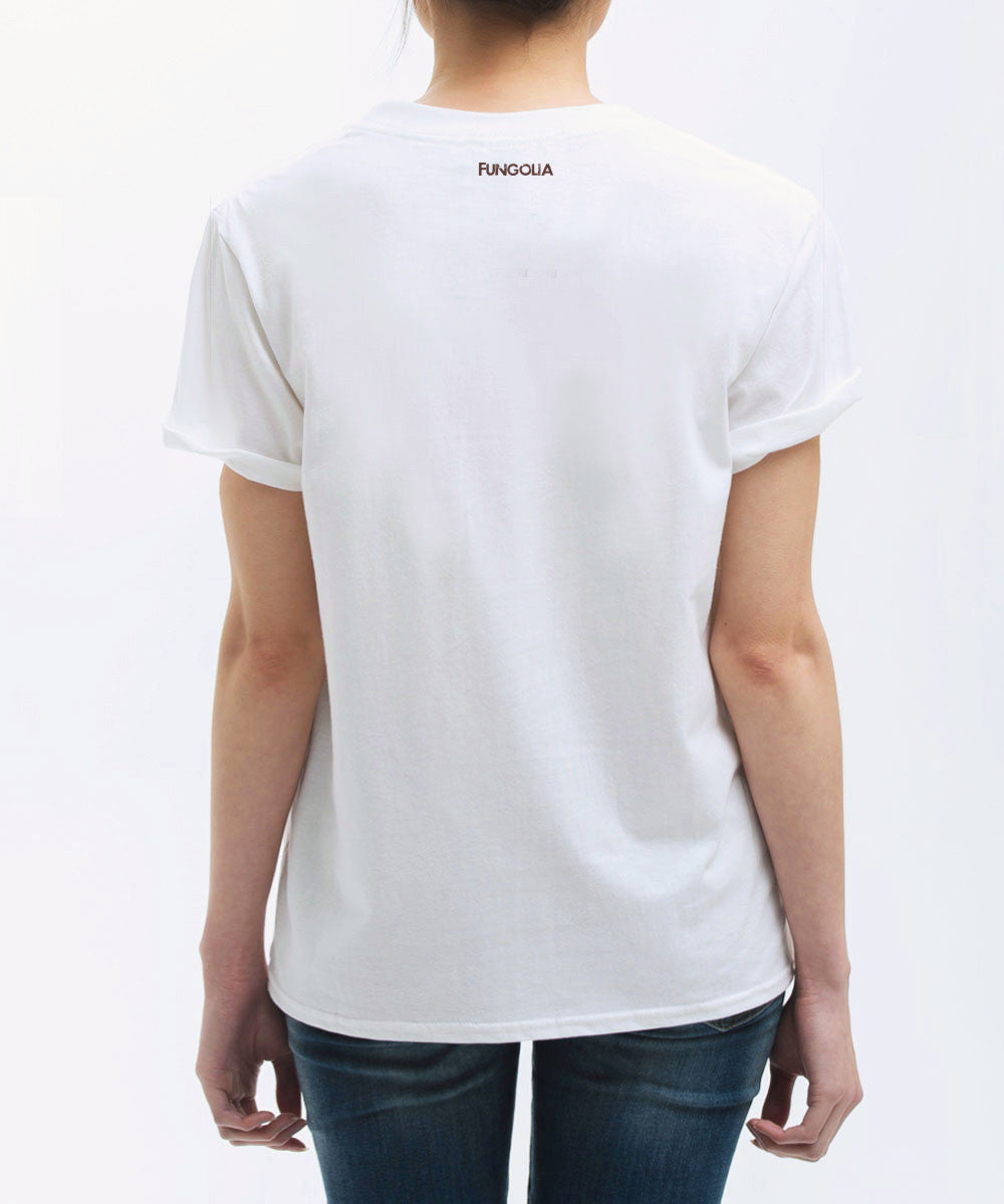 <Aa 011>Fungolia X K11 Travel Animal Tee - The Shopaholic (White)