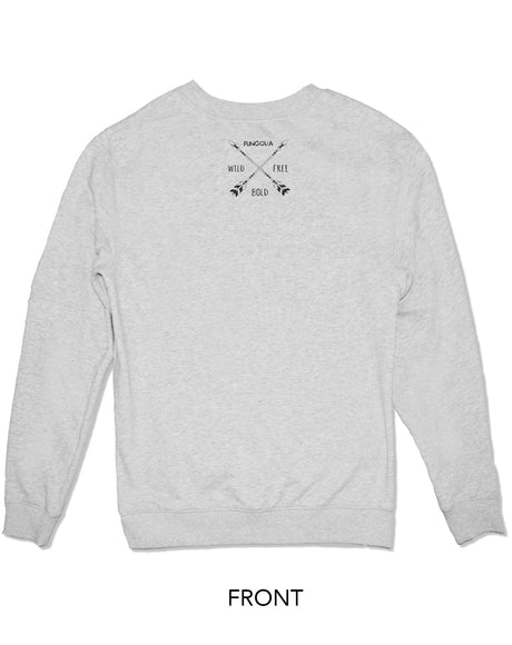 <A 001a96> Fungolia Fleece Crew neck Sweatshirt - Feathers 2017 (Grey)