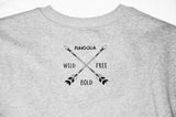 <A 001a96> Fungolia Fleece Crew neck Sweatshirt - Feathers 2017 (Grey)
