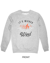 <Ab 005a> Fungolia Fleece Sweatshirt - Monkey in the Wind (Grey)