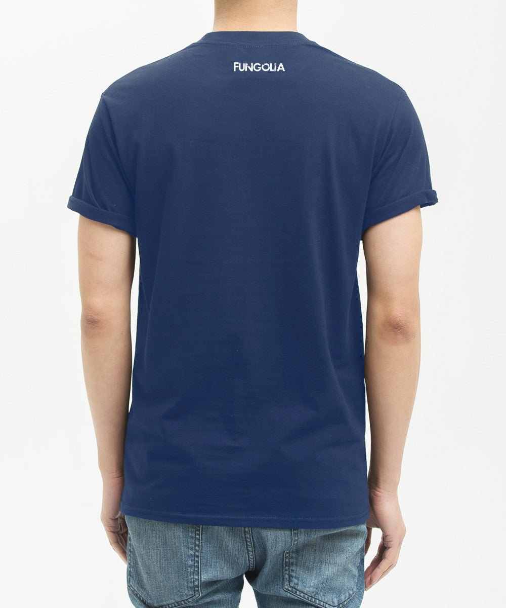 <S025>Who's Crazy Tee (Navy Blue)