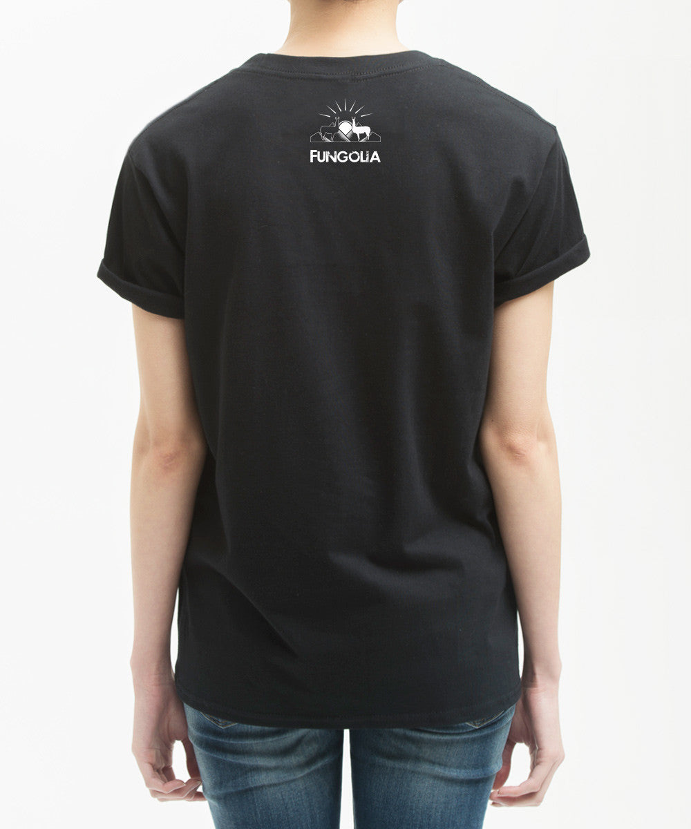 <T0028> Dual Llama Tee (Black)