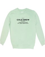 <A 000a001y6a10> Fungolia French Terry Crew Neck Sweatshirt - Cold Brew (Mint Green)