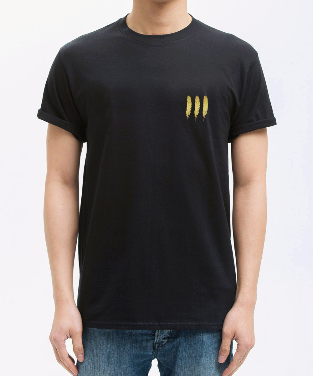 <Aa 008>Fungolia 2nd Anniversary Special Edition Gold Feather Tee (Black)