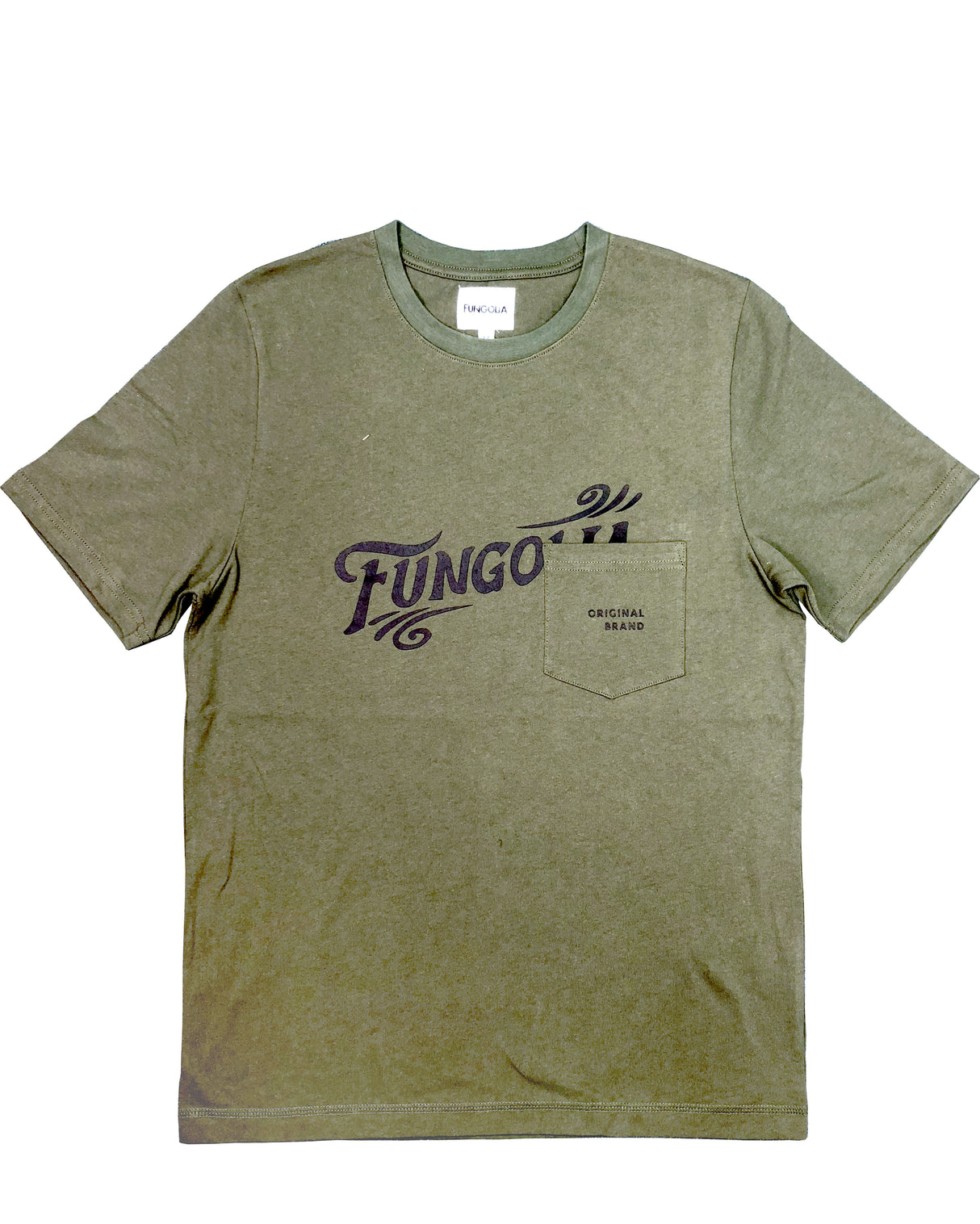 <A 000a42> Vintage Logo Pocket Tee - (Army Green)