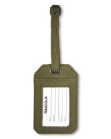 <Ah8> Fungolia Canvas Luggage Tag - Travel Guru (Army Green)