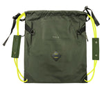 <A 000a001l02> LARGE SIZE Premium drawstring backpack (Green/Yellow)