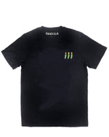 <A 000a003b> Small Green/Gold Feathers Tee (black)