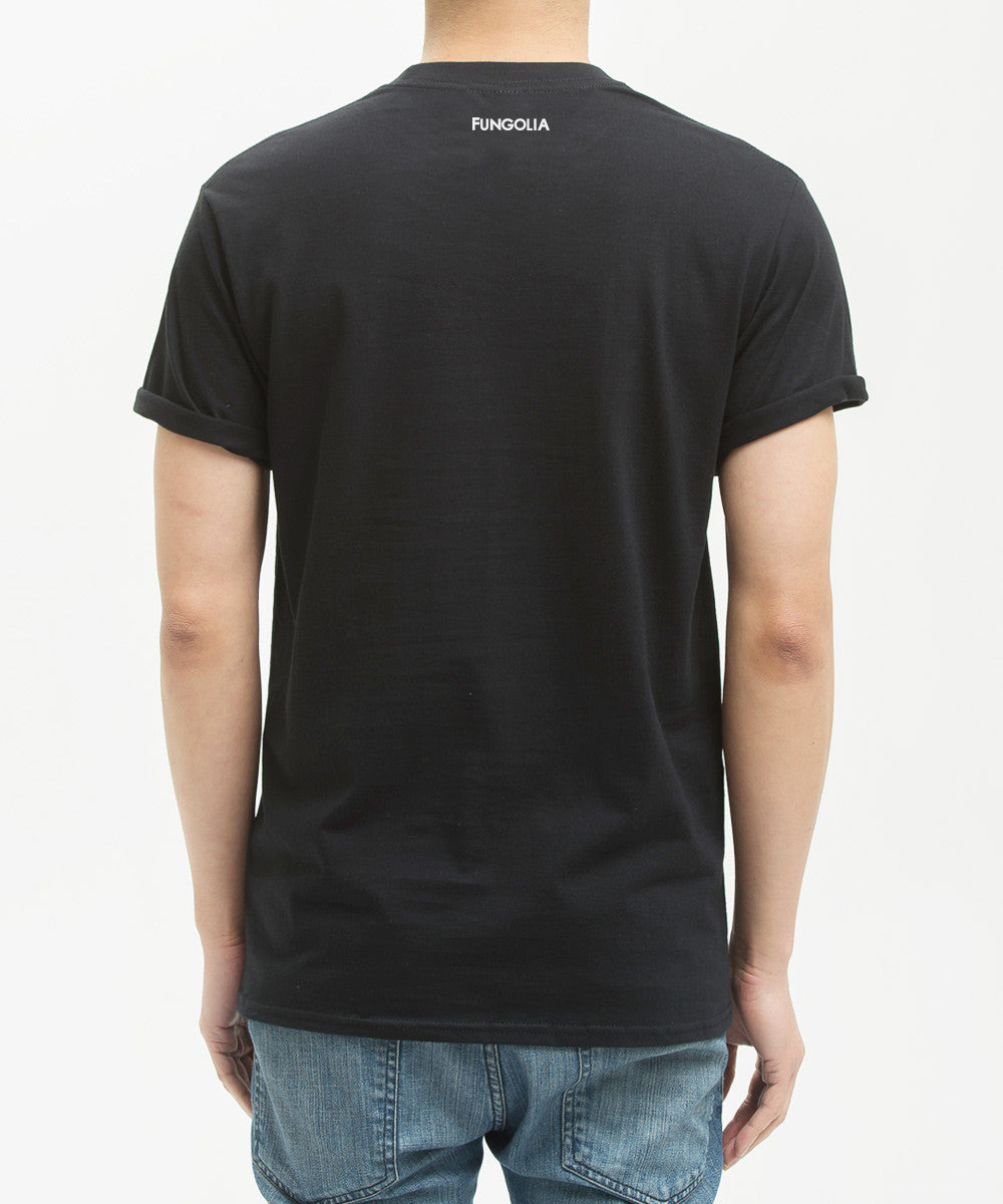 <P023>Travel Animal Tee - The Hippie Fox (black)
