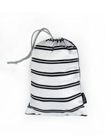 <A 000a62>Stripe Hoodie Pillow - White/Grey Stripe