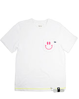<A 058>Muse Pocket Tee - White (Smiley Face)