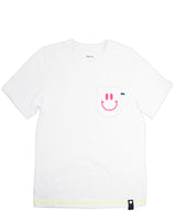 <A 058>Muse Pocket Tee - White (Smiley Face)