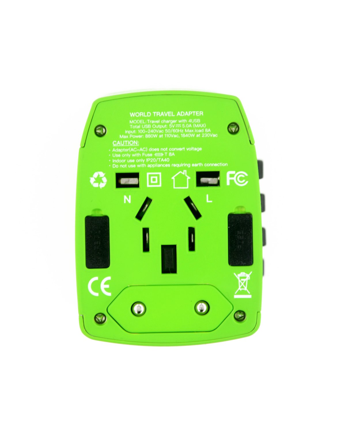 <A 000a001m09b> Fungolia Ultimate Charging Kit - Green (Pouch+Adaptor+Extension Cord Charger)