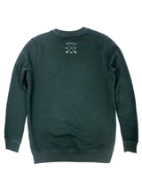 <A 001a93> Fungolia Fleece Crew neck Sweatshirt - WBF large feather (Forest Green)