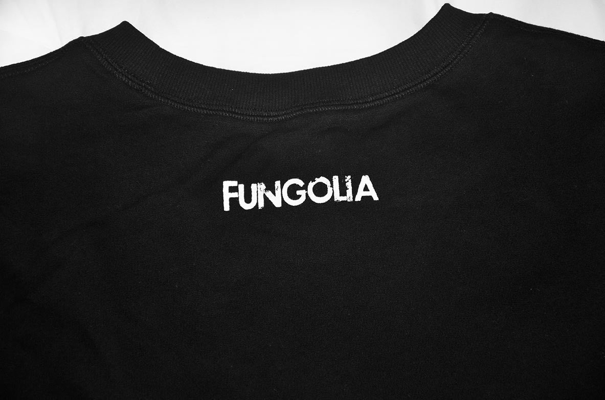 <Ab 002> Fungolia Classic sweatshirt - Logo Black on Black