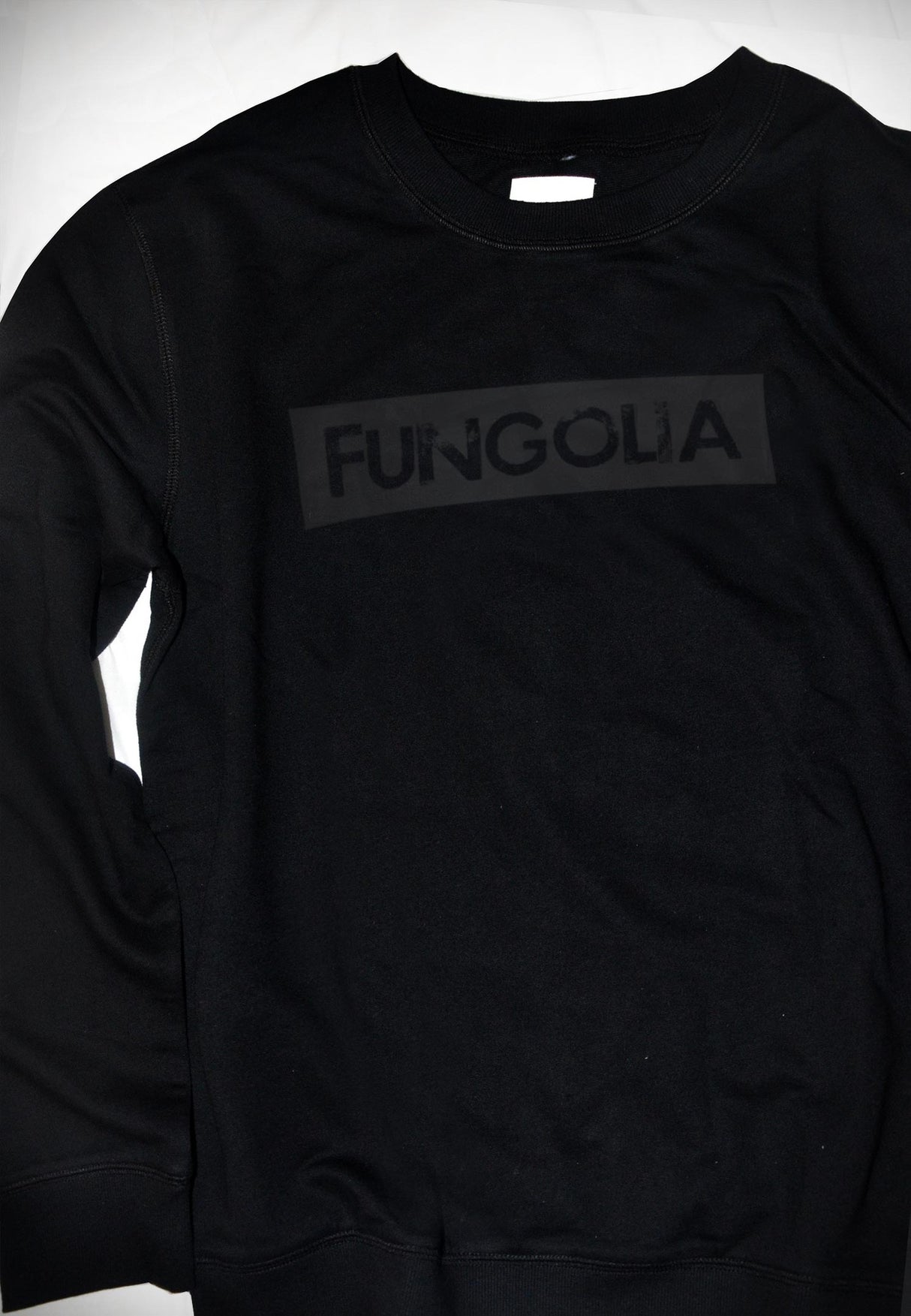 <Ab 002> Fungolia Classic sweatshirt - Logo Black on Black