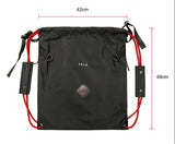 <A 000a001l03> LARGE SIZE Premium drawstring backpack (Black/Red)