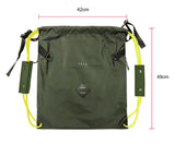 <A 000a001l02> LARGE SIZE Premium drawstring backpack (Green/Yellow)