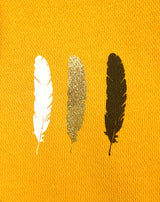 <A 001a95> Fungolia Fleece Crew neck Sweatshirt - WBF feather (Mustard Yellow)