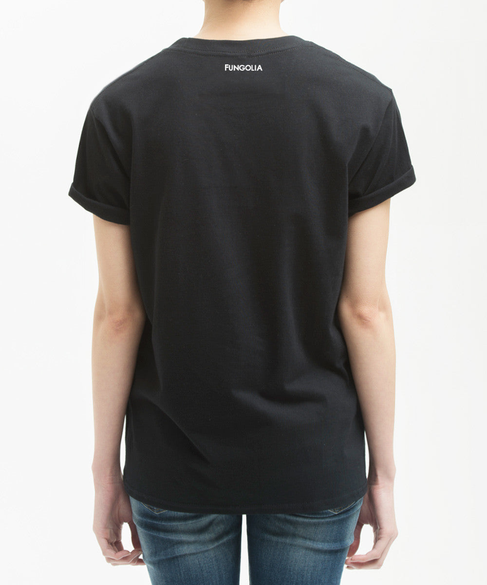 <P023>Travel Animal Tee - The Hippie Fox (black)