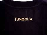 <A 000a107y>Fungolia Fleece Crew Neck Sweatshirt - Gold Feathers (Black)