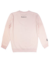 <A 000a109la>Fungolia Fleece Crew Neck Sweatshirt - Large Feathers (Light Pink)